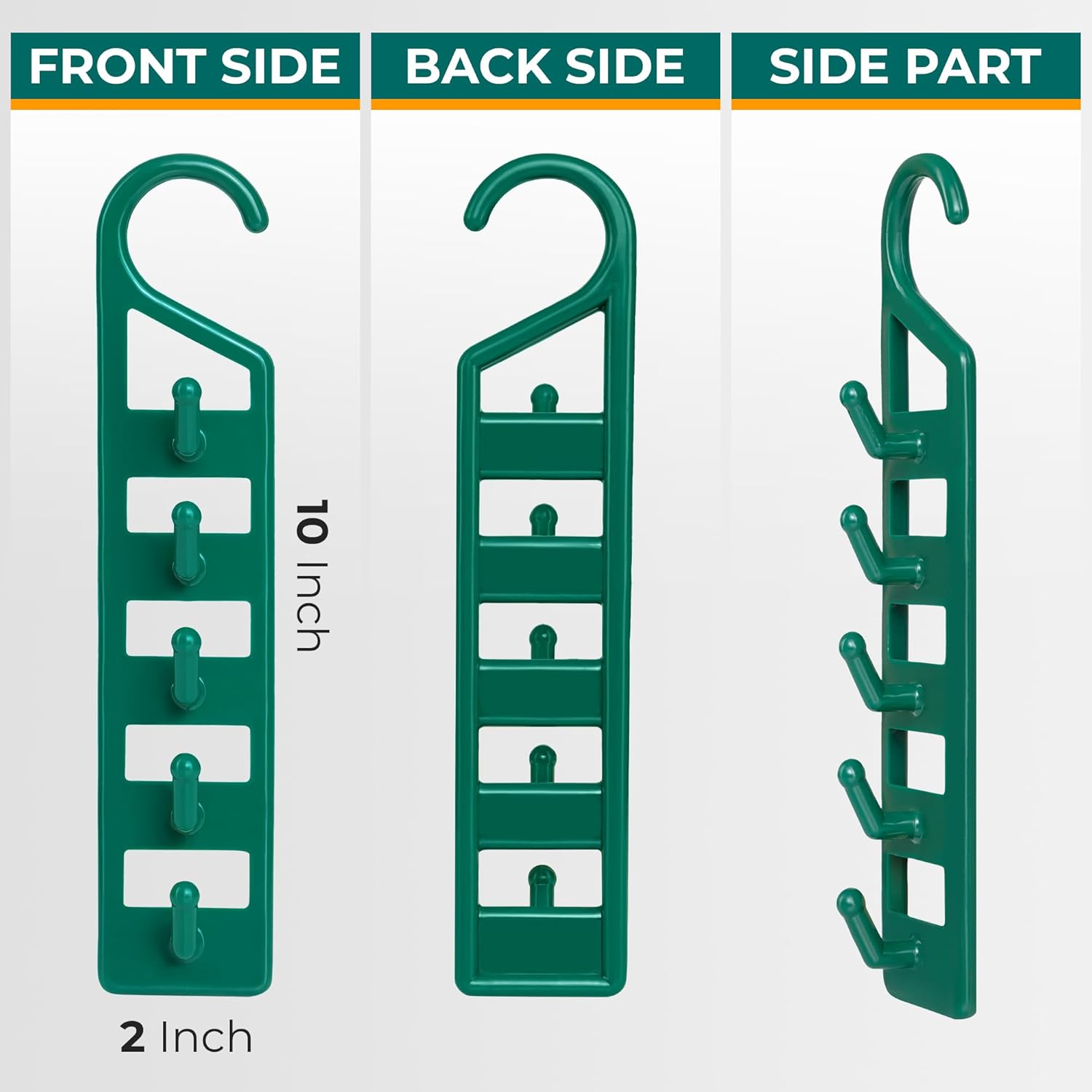 Space Saving Hangers for Clothes - 4 in Pack, Heavy Duty Plastic, Multi Closet Space Savers for Shirts, Pants, Jeans, Sweaters - Hanger Organizer Space Saver โ image 4