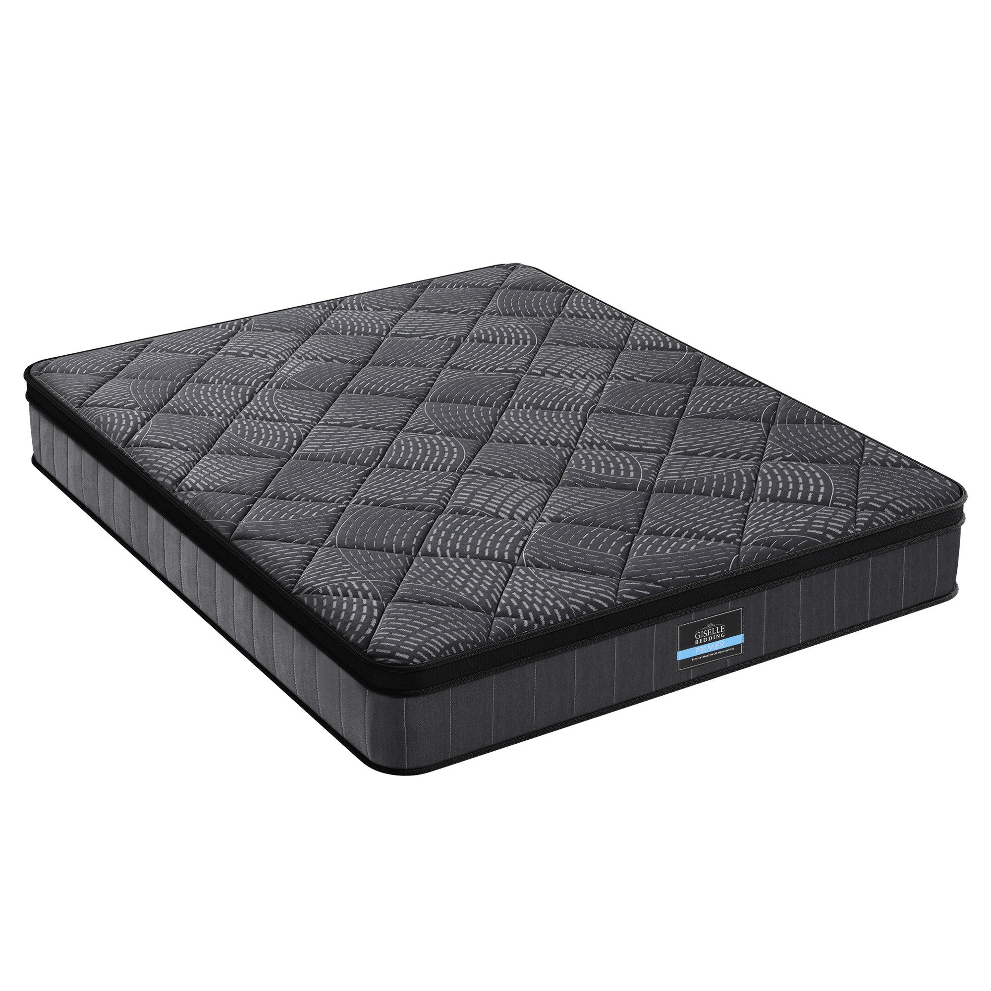 Giselle Bedding Double Mattress 25cm Pocket Spring Latex Euro Top Medium Firm Bed — image 4