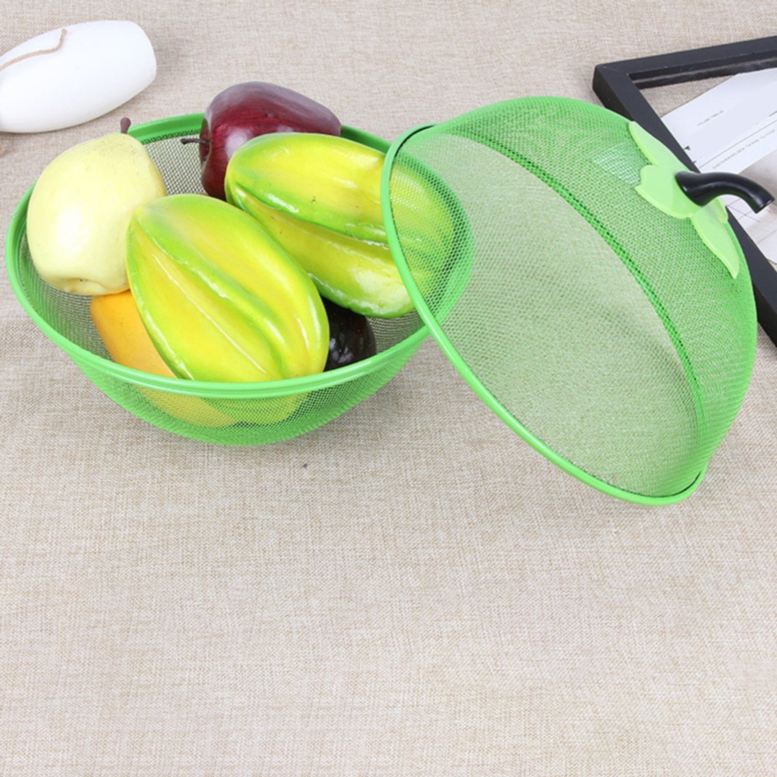 Fruit Basket with Lid Mesh, Apple Shaped Fruit Bowl Cover, Protective Holder Countertop Metal Wire Against Flies, Reusable Strainer for Gift Restaurant Kitchen โ image 4