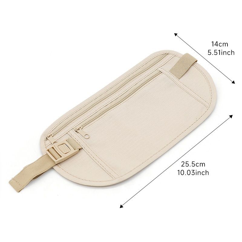 2 pcs Secure Travel Money Belt, Anti-Theft Passport Holder Travel Wallet for Men Women, Hidden Under Clothes Belt Wallet — image 2