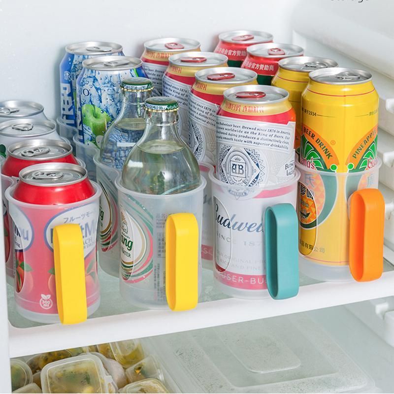 Beer Soda Can Storage Holder Kitchen Fridge Space Saver Rack Organizer 1-3PCS - Yellow โ image 6