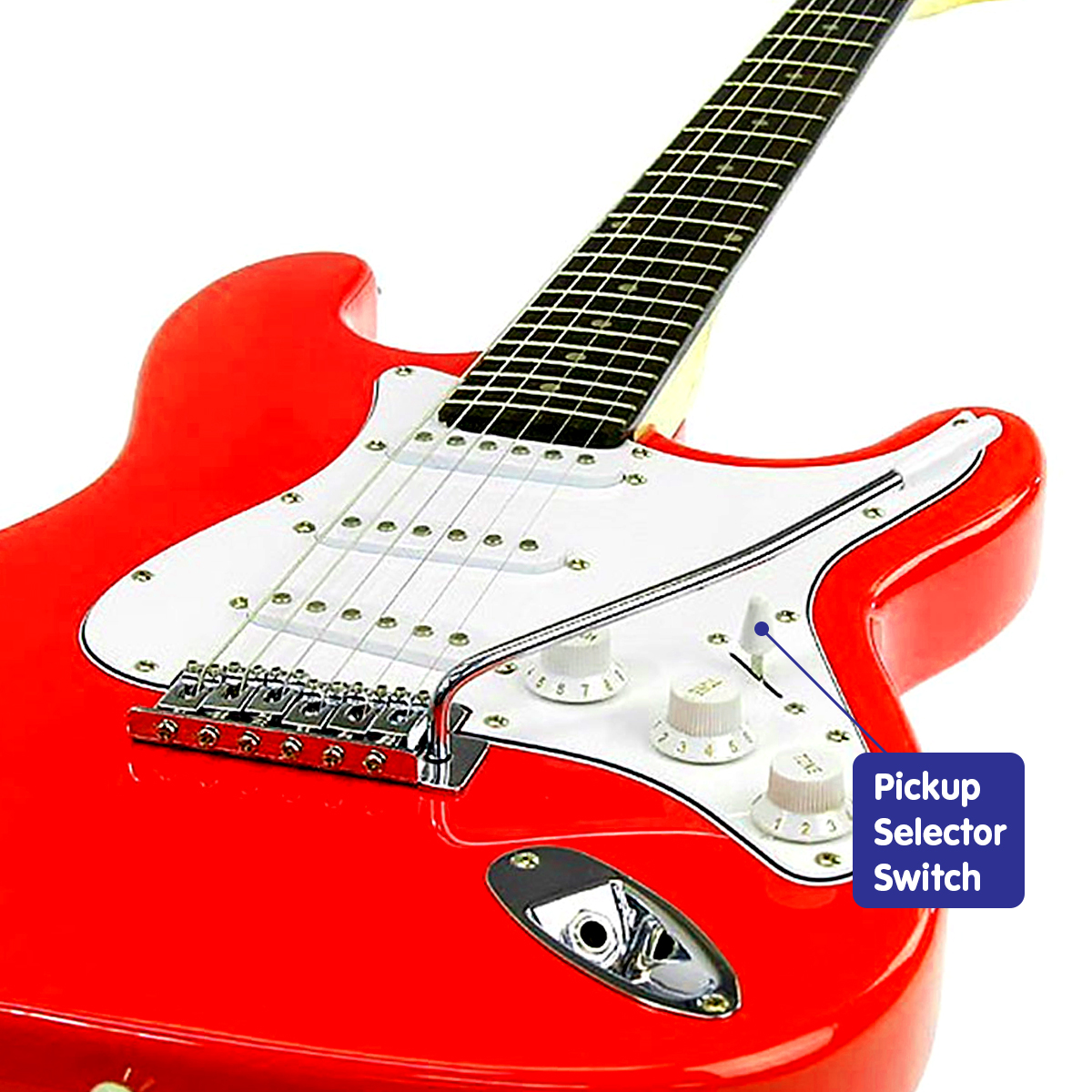 Karrera 39in Electric Guitar - Red — image 4