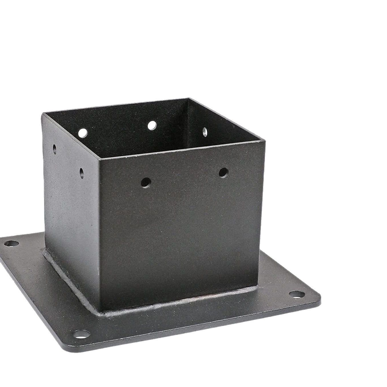 Post Stainless Steel Flange Anchor Base with Screws for Deck Railing,Black Finish (1 Pack) — image 2