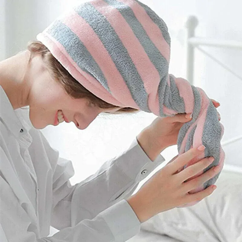 Magic Instant Dry Hair Towel Rapid Fast Drying Hair Towel Fast Absorbent Hat Cap - Orange — image 4