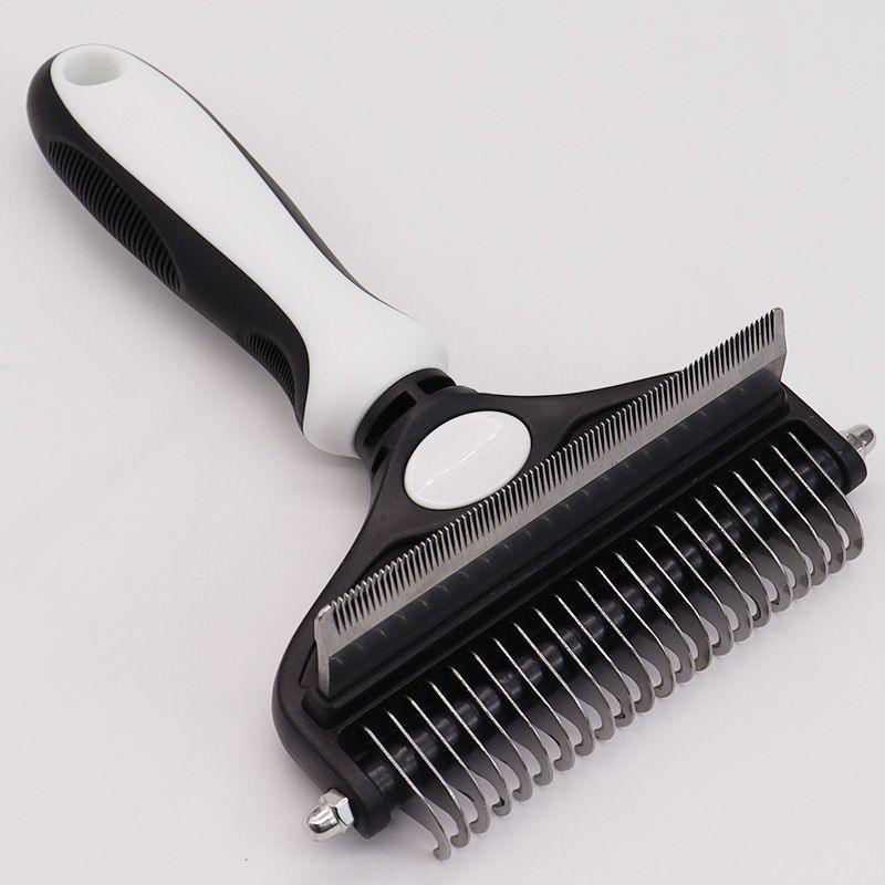 Pet Hair Remover Brush Double-Sided Pet Brush Pet Grooming Tool Dog Brush Cat - Black - Size Small size -fine teeth 67 — image 6