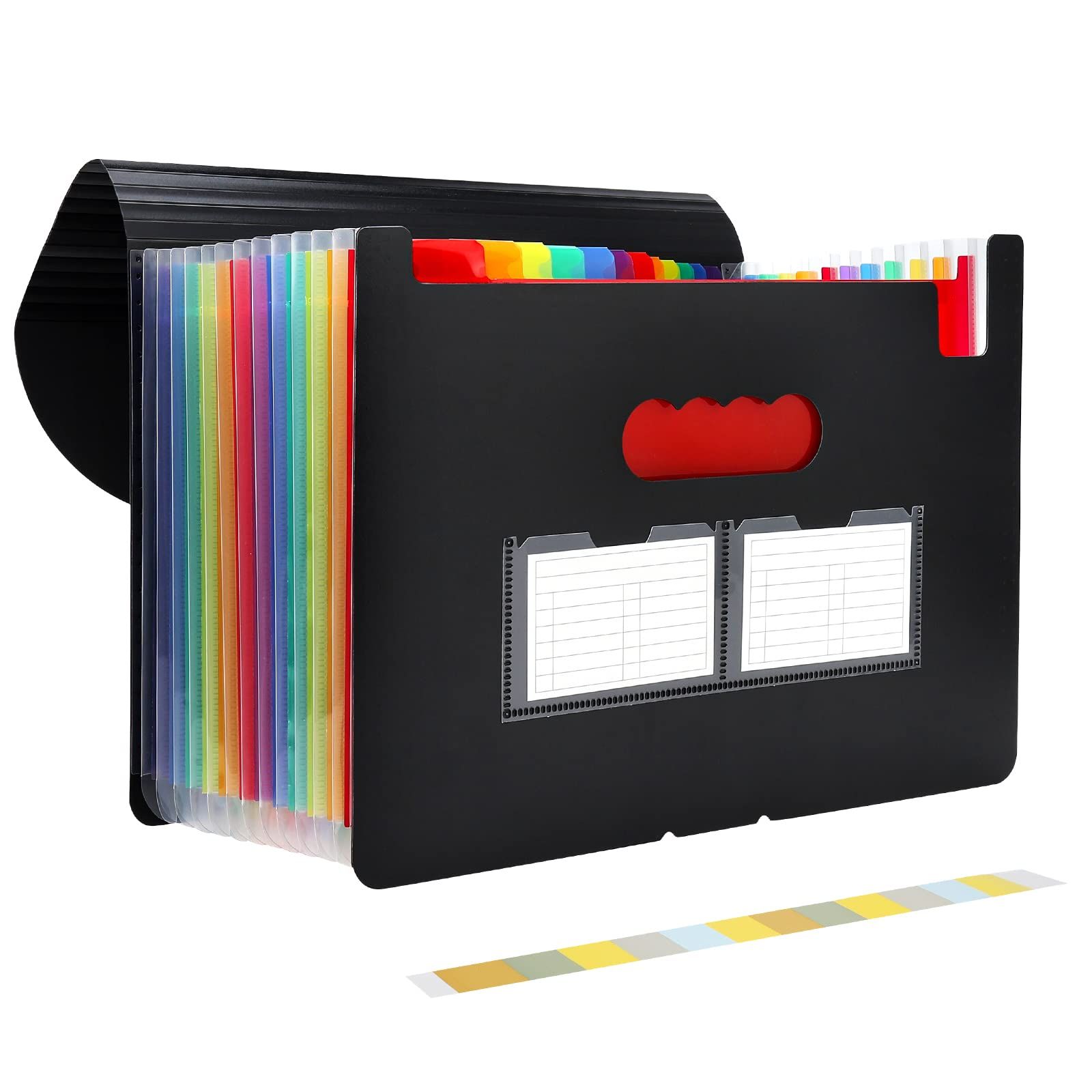File Organizer, 13 Pockets Expanding File Folders, According File Organizer Portable Document Organizer with Blank Labels