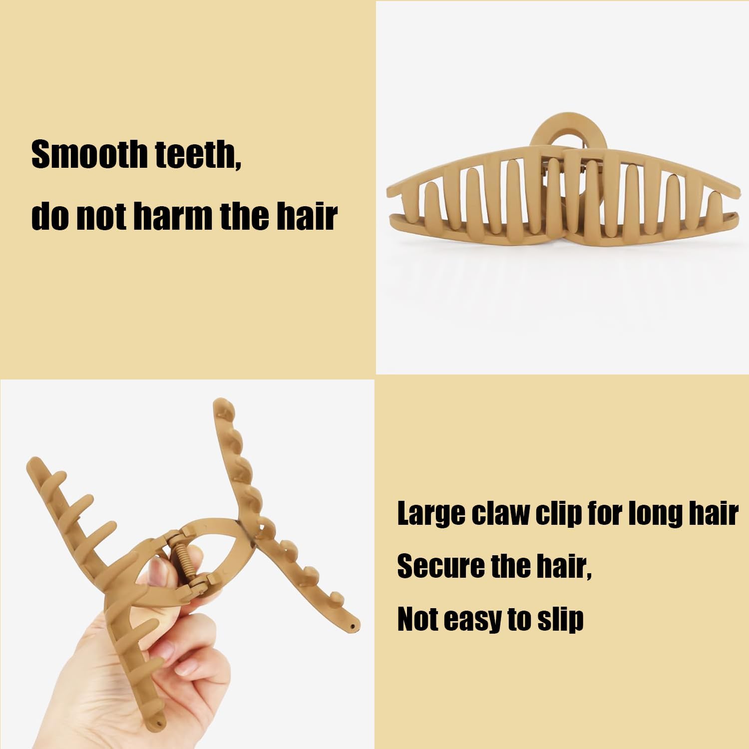 Big Hair Claw Clips - Butterfly Hair Accessories for Women and Girls,Butterfly Claw Clips for Thick Hair - Large Hair Clips for Women (Neutral) — image 4