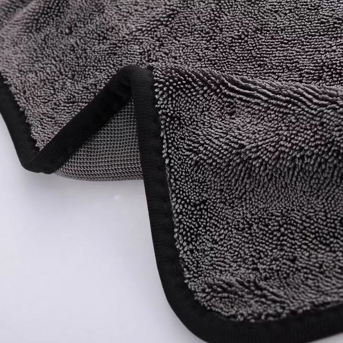 2 pieces - Microfiber cloth - drying towel - Drying cloth - Cleaning towels - 40*40 cm - 600 g/m² - gray - Absorbent - for shower, bathroom and car washing — image 6