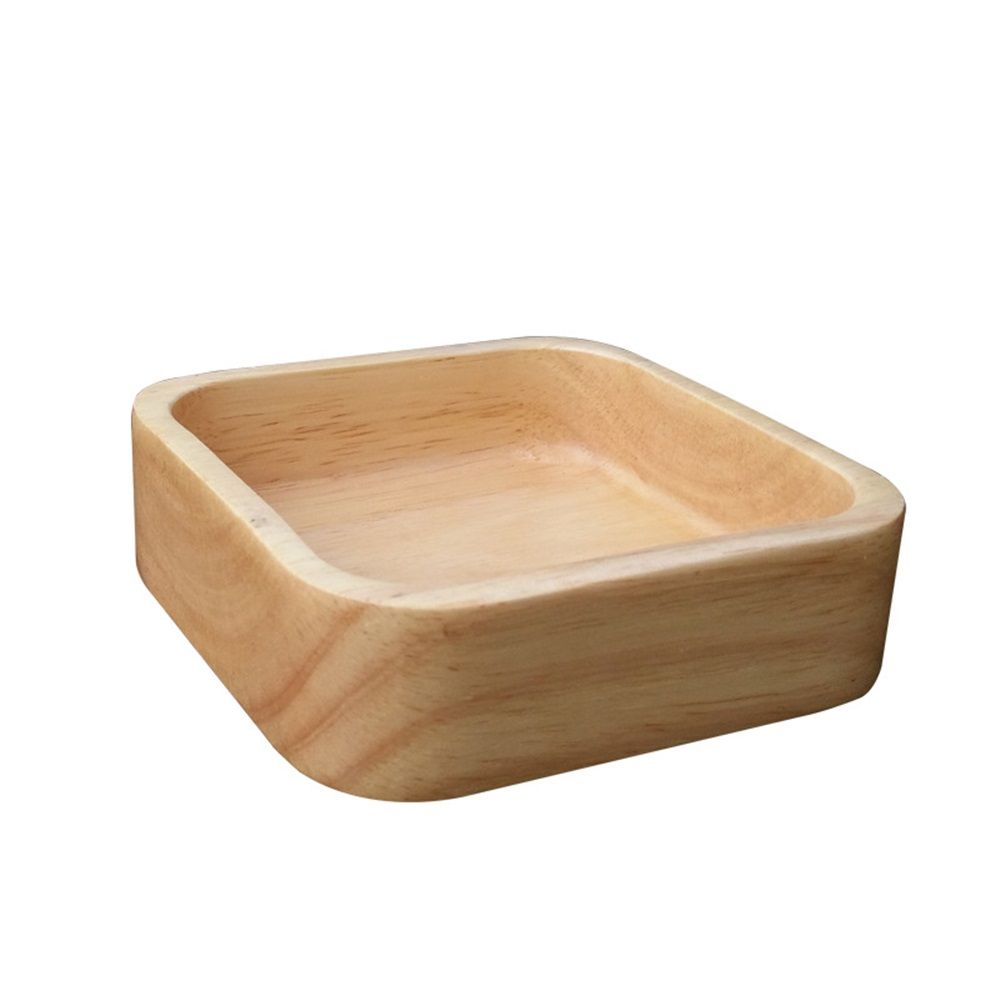 Bamboo Wooden Bowls Set, 4-inch Square Snack Bowls for Appetizers, Dips, Nuts Desserts and More, Small Reusable Wooden Serving Bowl for Dinner Party and