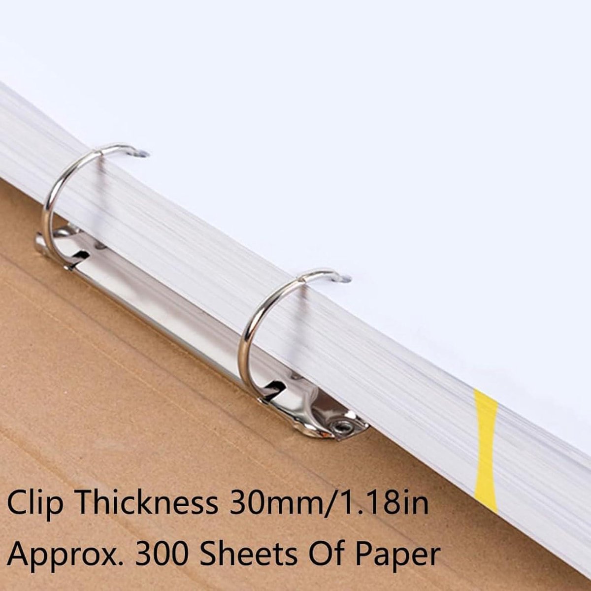 5 pieces D-shaped metal clip ring binder mechanism - set of 2 ring binders for papers, textbook, documents - school supplies - storage accessories — image 3