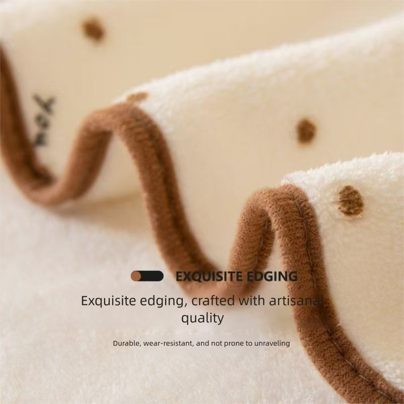 5-Pack Coffee color Soft Absorbent Face Towels with Bear Pattern Design – Quick-Drying Plush Towel Set for Bath and Daily Use — image 4