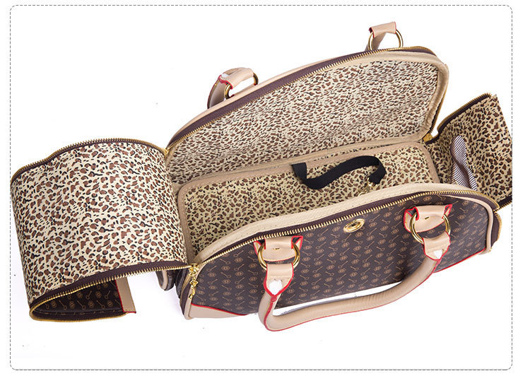 Portable Pet Travel Bag - Anti-Crush Dog Carrier for Outdoor Trips (L-42x29x18cm, White Color) โ image 2