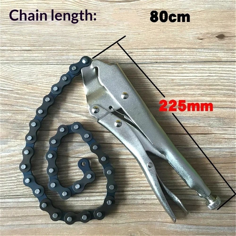 Locking Chain Clamp, Locking Chain Pliers with 80cm Chain, Quick Release,Heavy Duty Chain Vise Grip, Locking Chian Pliers Chain Vise Wrench for Any Shaped — image 5