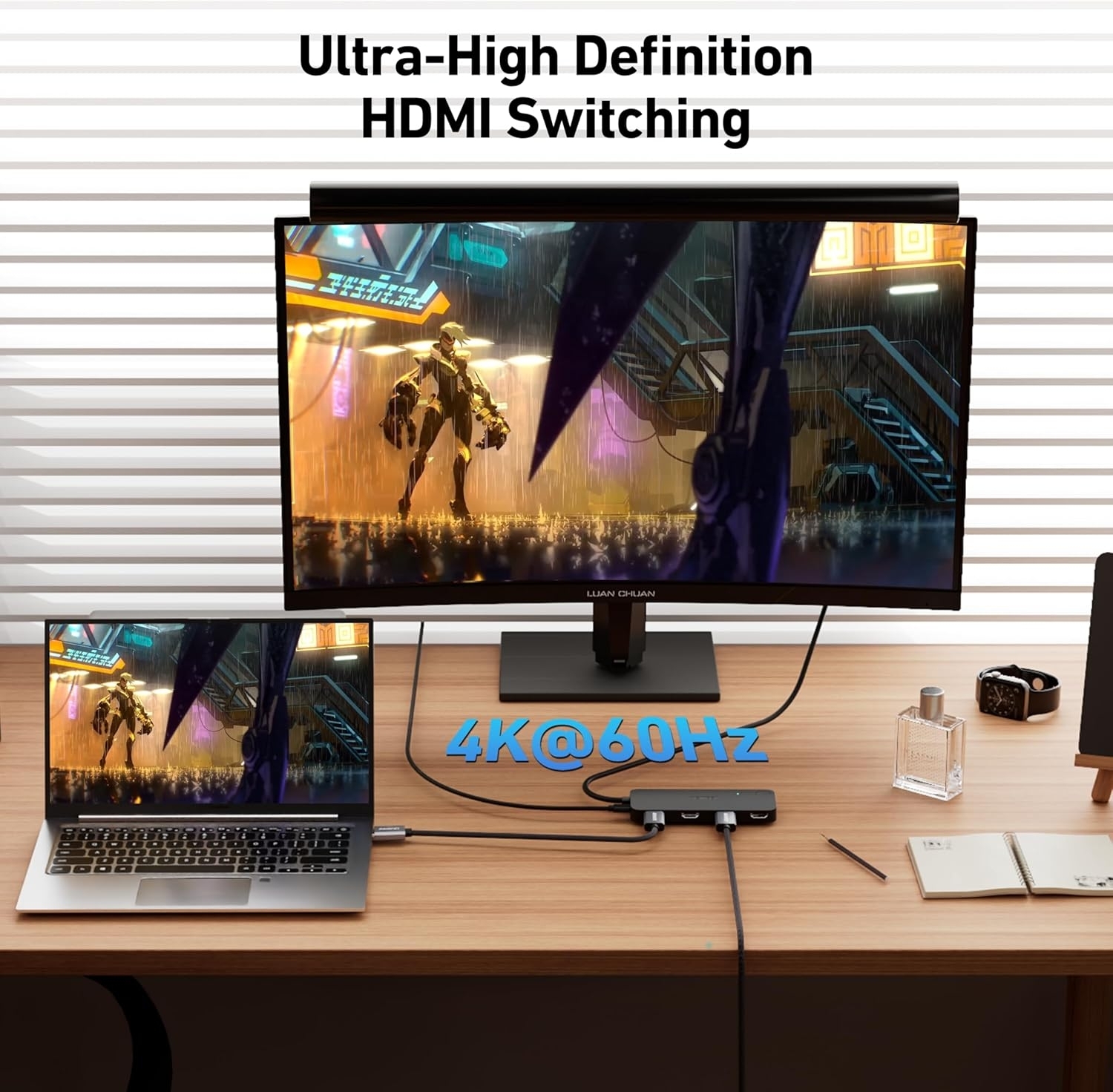 BENFEI 365BK HDMI Switch 4 in 1 Out 4K@60Hz, 2K@144Hz, HDCP 2.3 (with Adaptive Equalization Support 30ft HDMI Transmit) — image 3