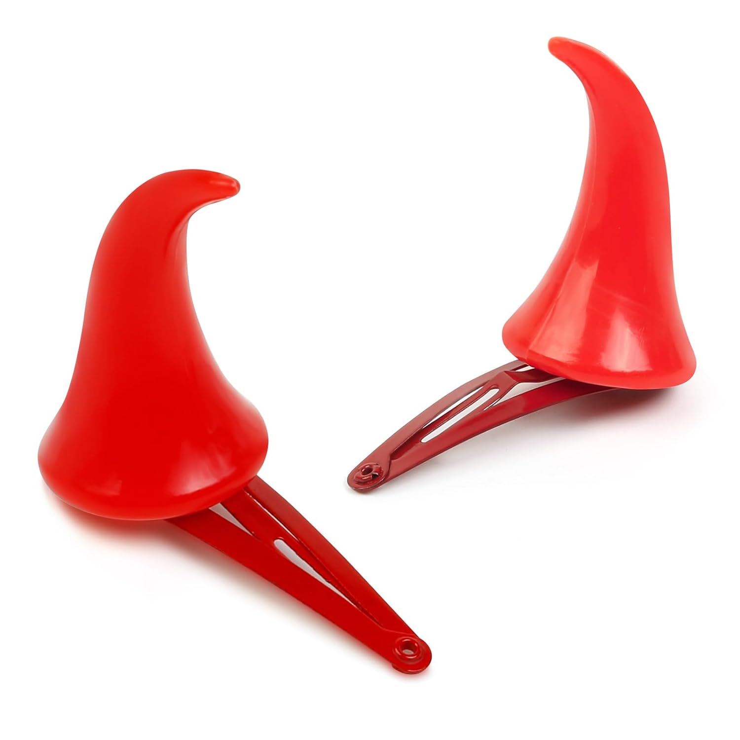 Devil Horns Hair Clips Red Horns Hair Clip Barrettes Demon Horns for Halloween Costume Cosplay Hair Accessories — image 3