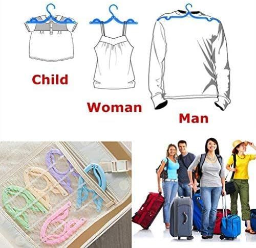 10 Pcs Travel Hangers Cruise Ship Essentials Accessories Portable Folding Clothes Hanger Foldable Drying Rack — image 3