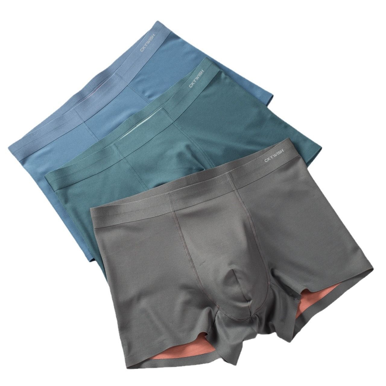 100 Pcs Modal Men Underwear Antibacterial Breathable... Maltese Blue 4XL — image 3