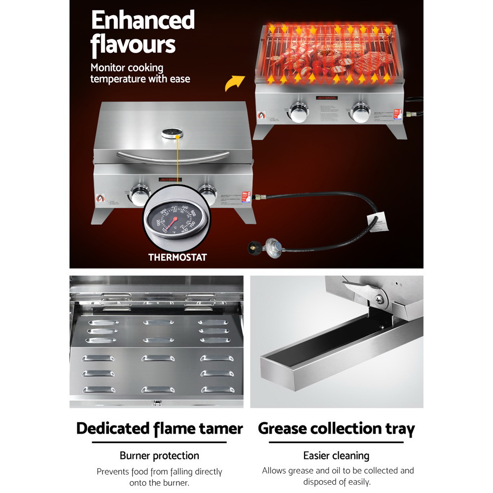 Grillz Portable Gas BBQ Grill 2 Burners โ image 6