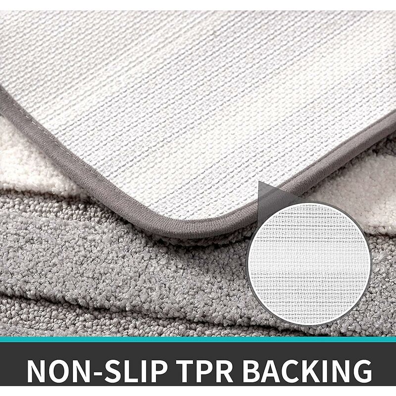 Non-Slip Bath Mat, Extra Soft Bathroom Rug, Machine Washableable, Water Absorbent, 40 X 60 Cm, Grey โ image 3