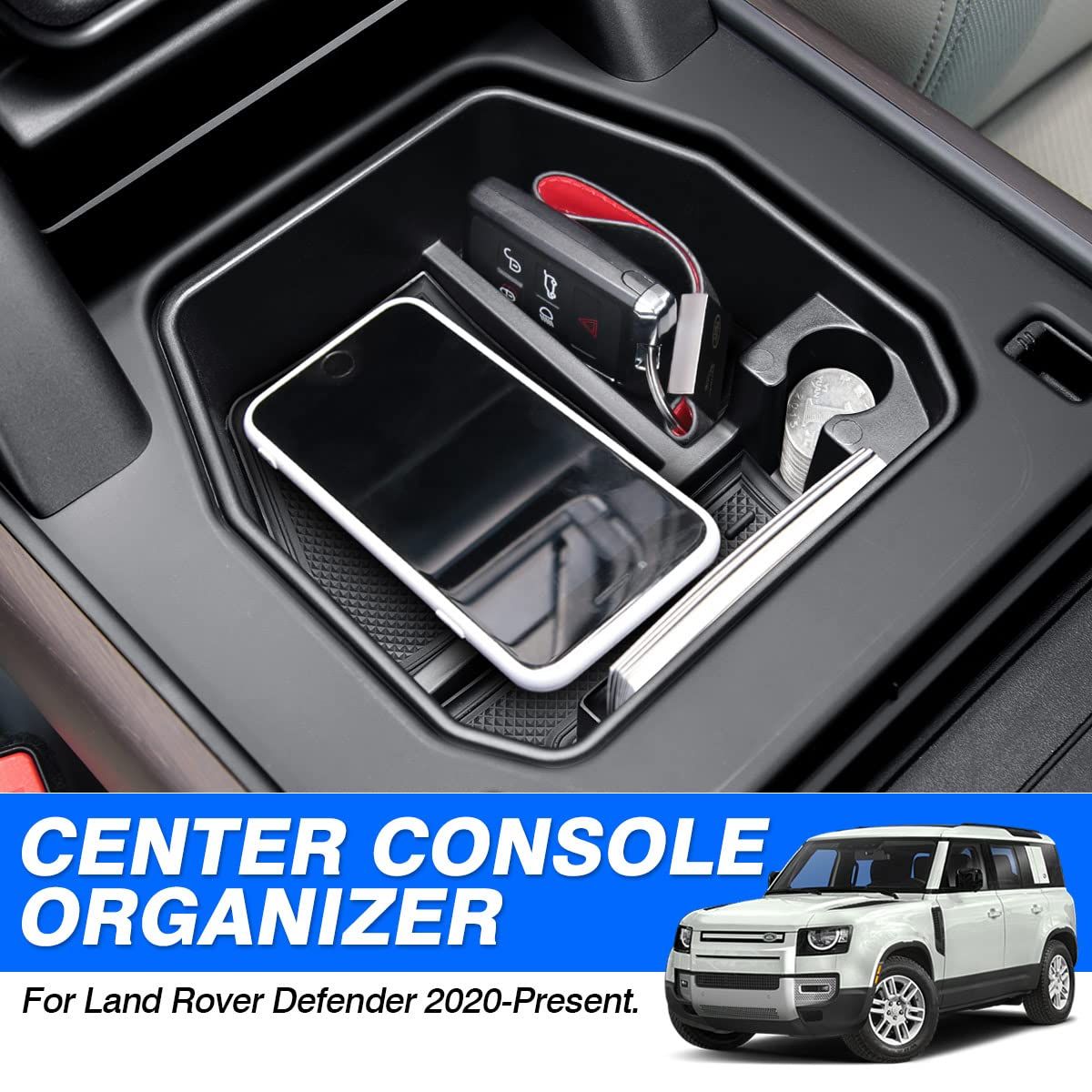 Center Console Organizer Accessories, (NOT for Refrigerator Version), Armrest Storage Box Middle Console Insert Tray — image 4