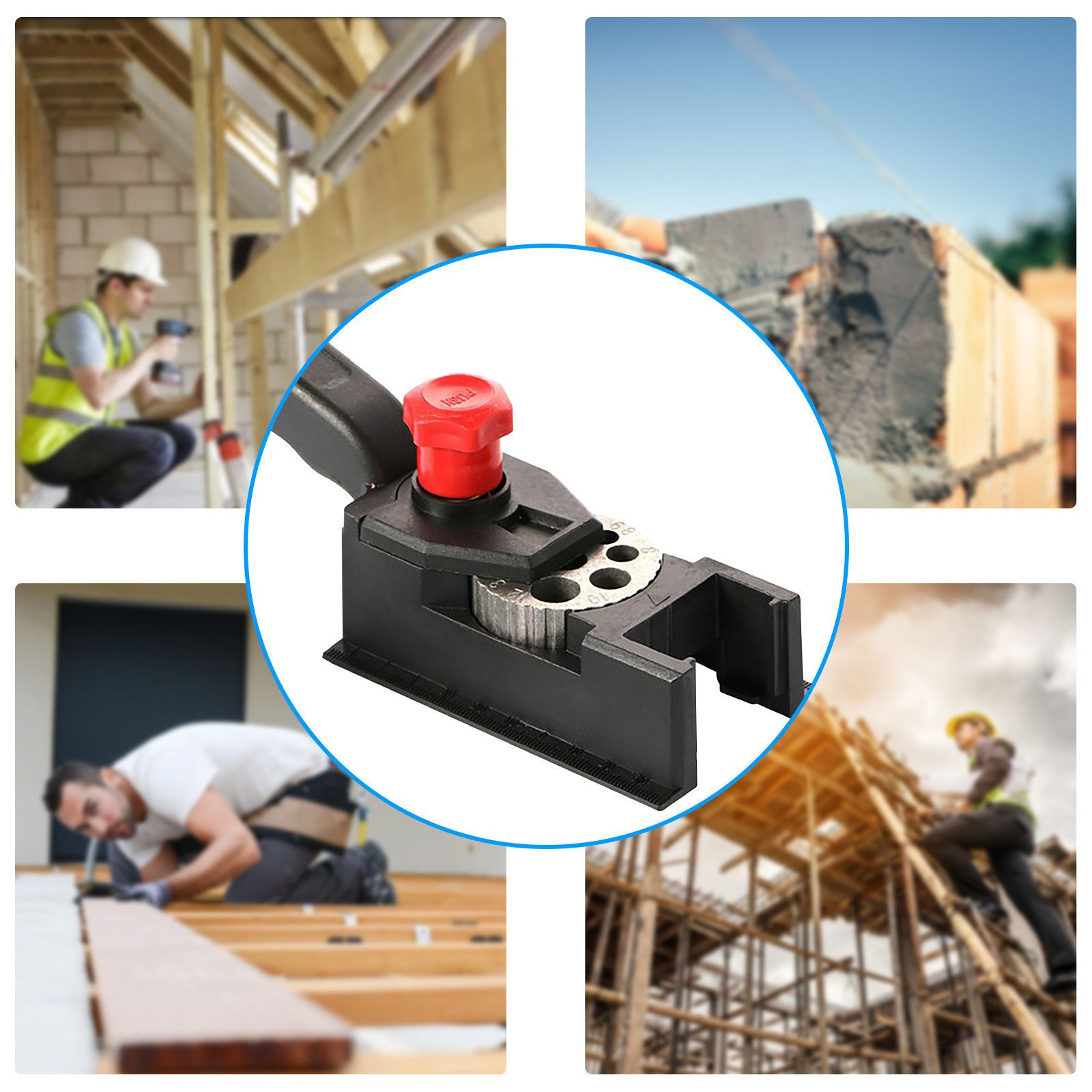 3-12mm Drilling Guide Wood Dowel Straight Hole Woodworking Carpentry Positioner Locator Tool for Both Furniture Factory โ image 2