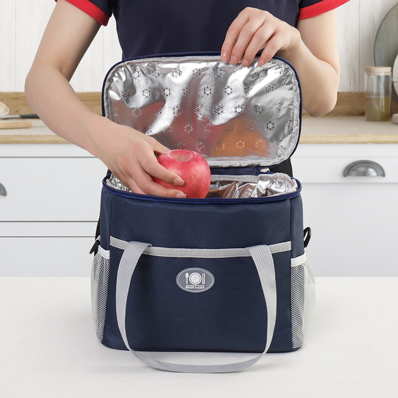 Insulated Lunch Bag Thermal Cooler Tote with Adjustable Shoulder Strap Waterproof Lining for Work School & Picnics Pink Small โ image 3