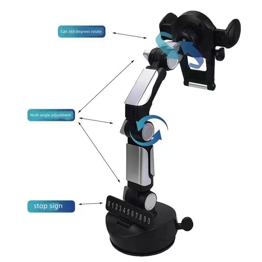 Heavy Duty Cell Phone Holder for Truck Dashboard Windshield,Long Arm,Super Suction Cup Hand Free Car Phone Holder for Smartphones — image 4