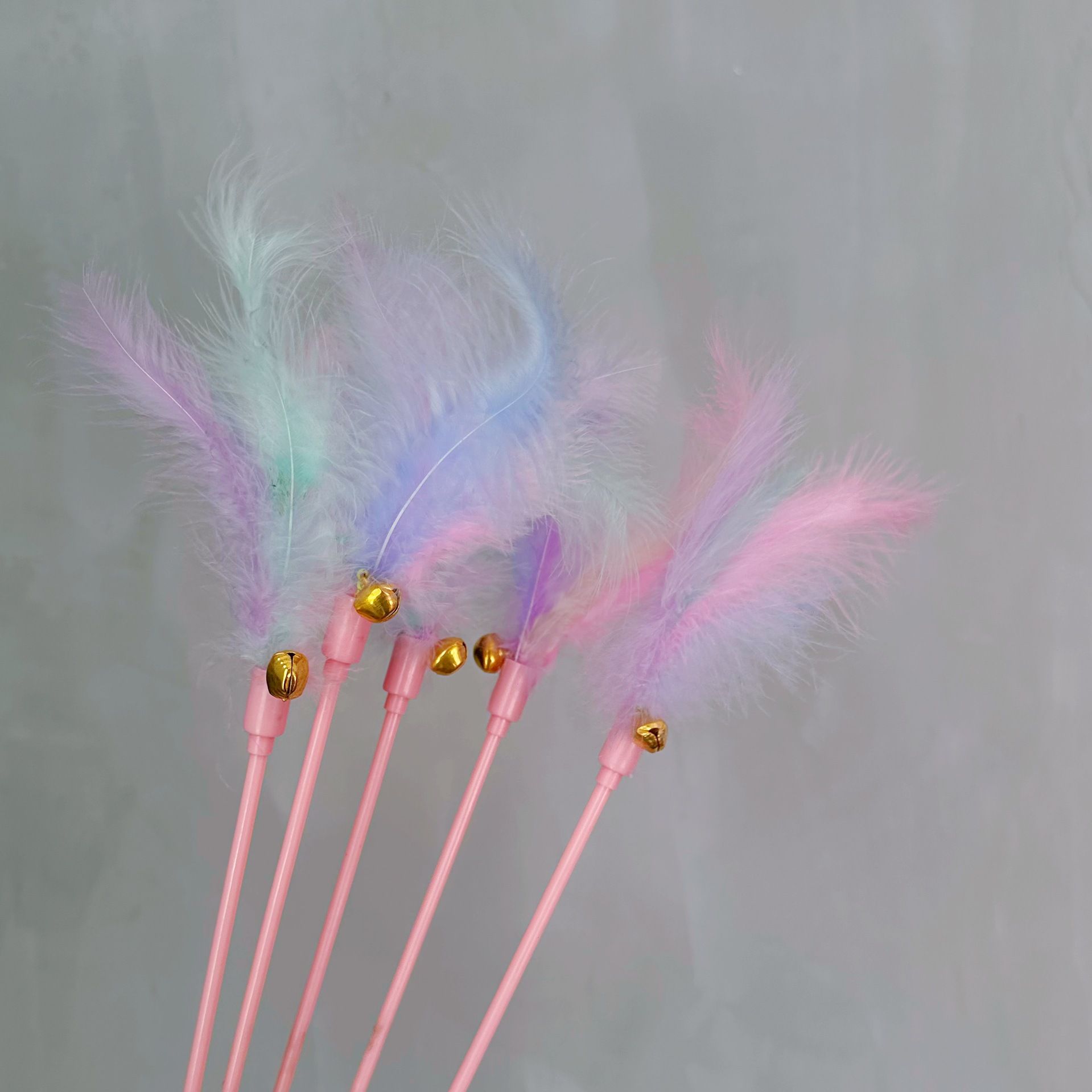 Cat Feather Toy PVC 50cm Macaron Turkey 50cm (including colorful feathers) โ image 6