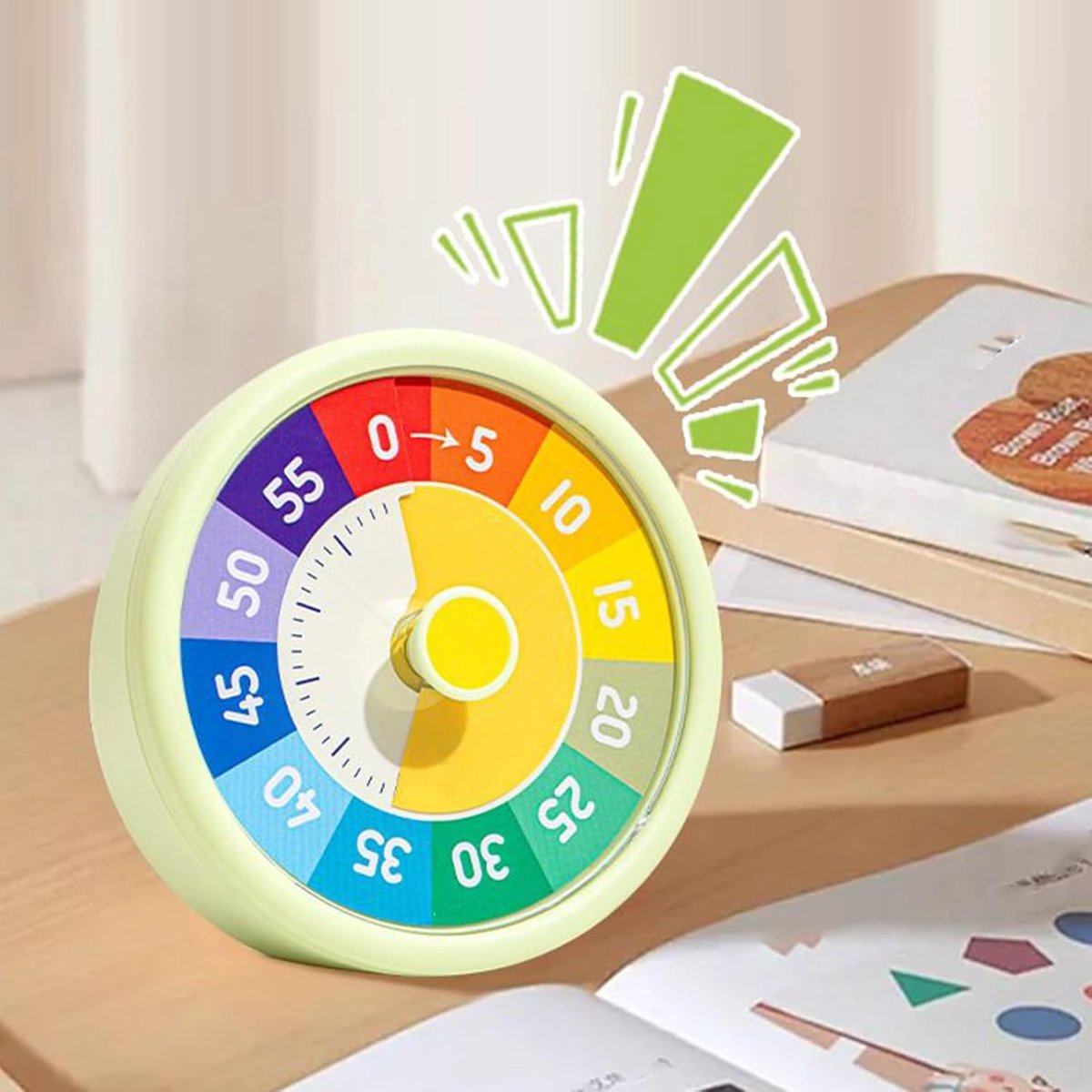 timer - Visual countdown - 60-minute countdown timer - Countdown clock - Kitchen timer - Pomodoro timer - Silent time management - for fitness, studying, time — image 6