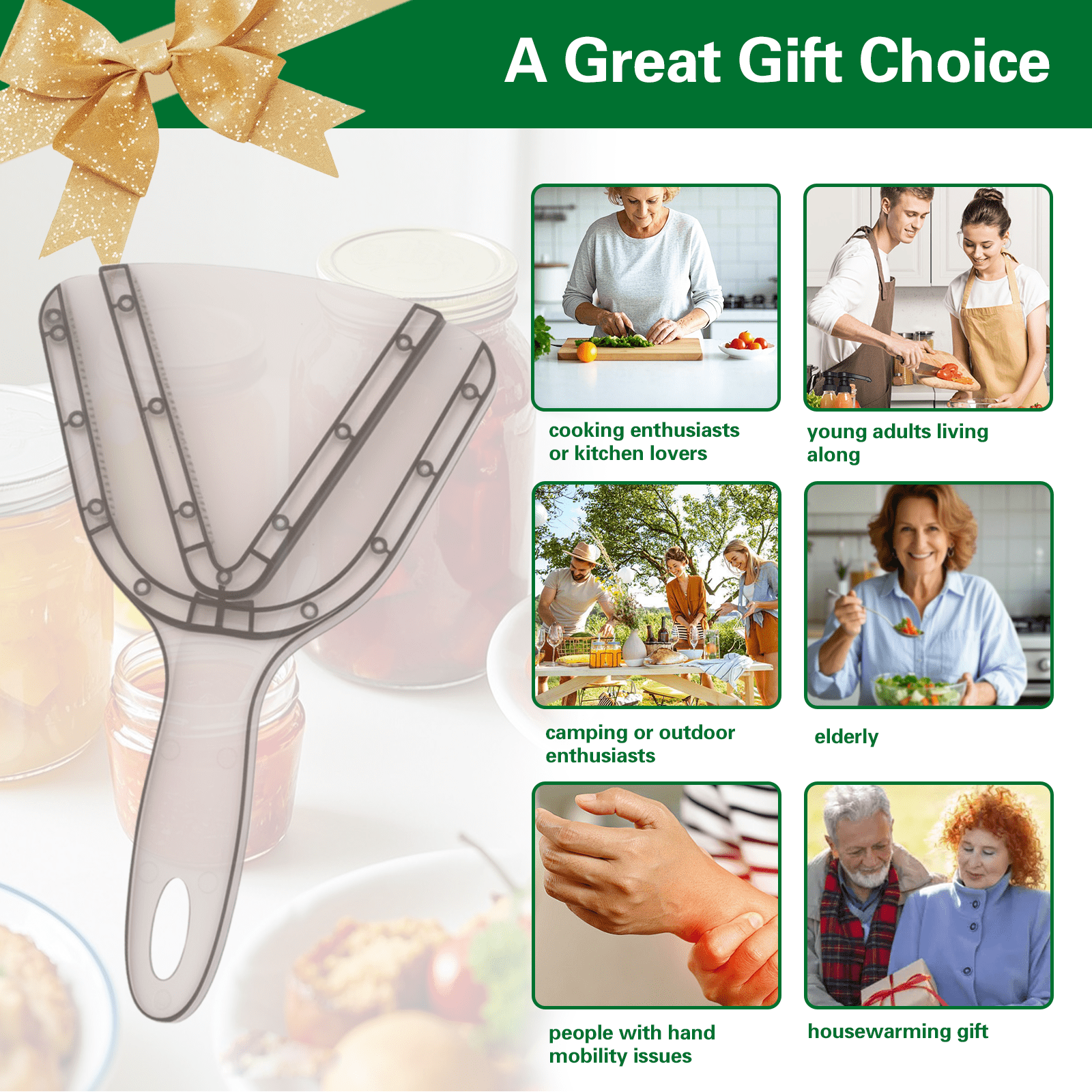 Jar Opener for Seniors with Arthritis Effortless Lid & Bottle Opener for Weak Hands Simple Twist Jar Opening Tool for Small & Large Lids - Practical Gift for — image 3