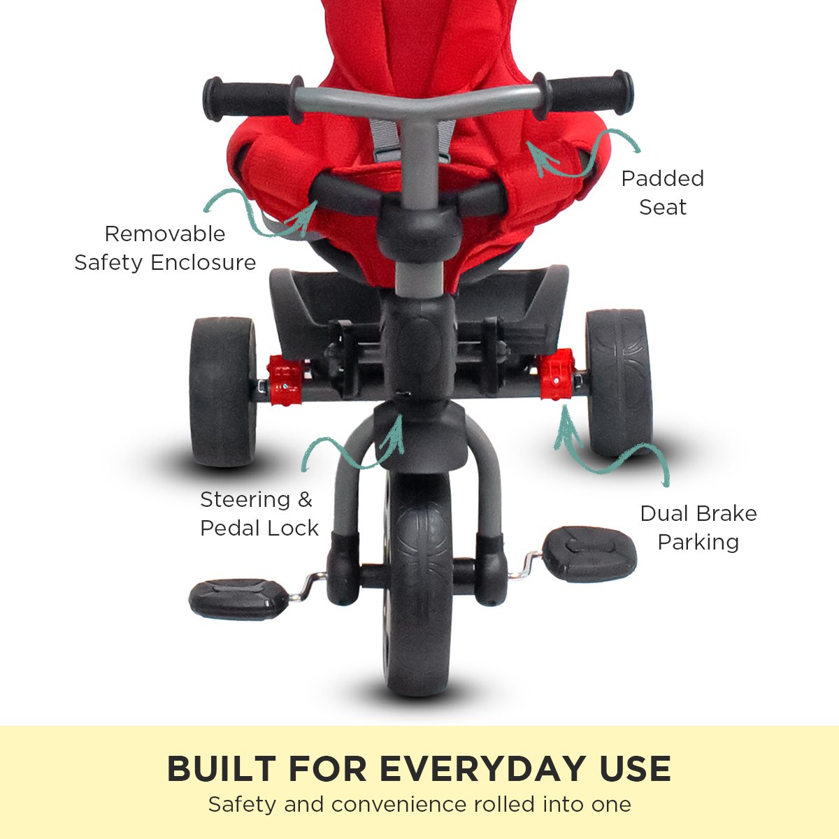Veebee Explorer 3-stage Kids Trike With Canopy - Red โ image 3