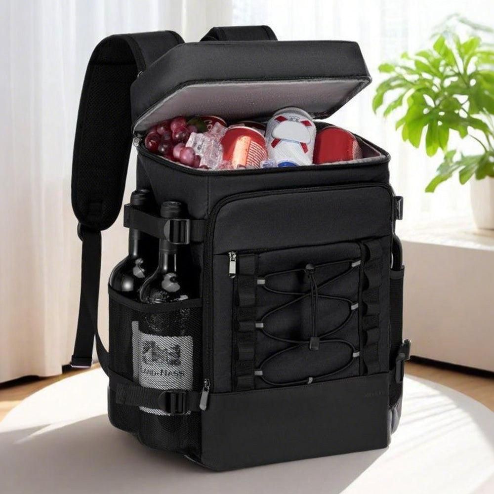 25L Insulated Cooler Backpack Freshness Preservation Backpack - Black — image 3
