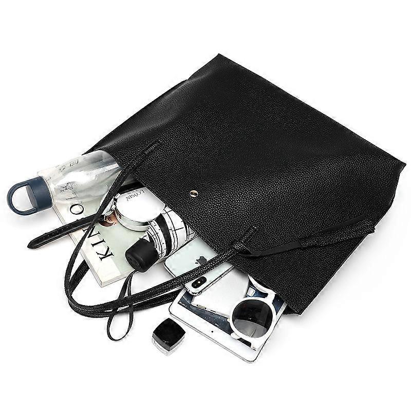 Women's Leather Tote Bag Large Capacity Ladies Handbag Casual Tote — image 3