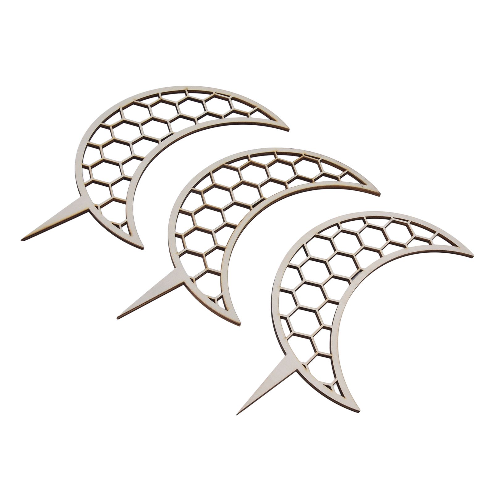 3 Pcs Vines Climbing Support Unique Design Composite Wood 30cm Flower Climbing Rack for Plant Modeling Moon Style — image 3