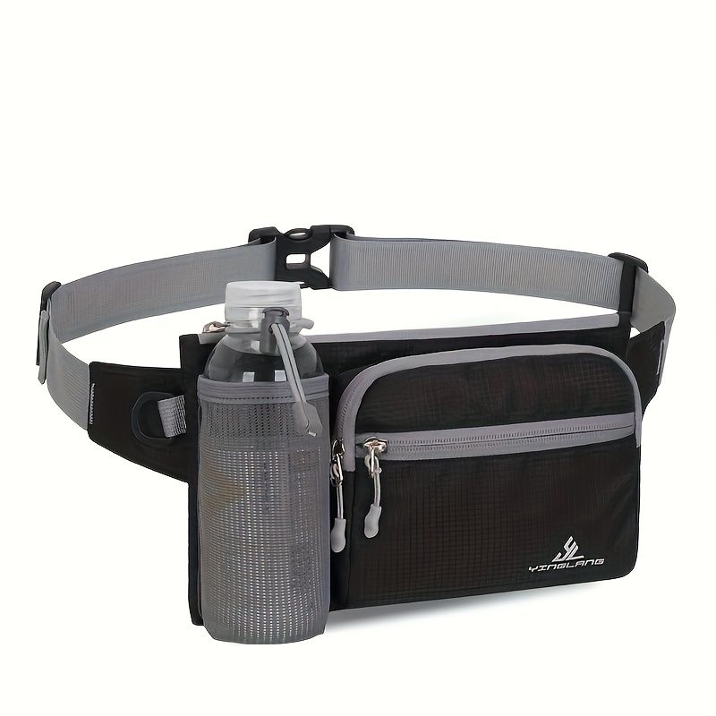 One pack sports outdoor leisure waist bag multifunctional can put water bottle belt bag waist mobile phone bag suitable for running fitness, shopping, hiking