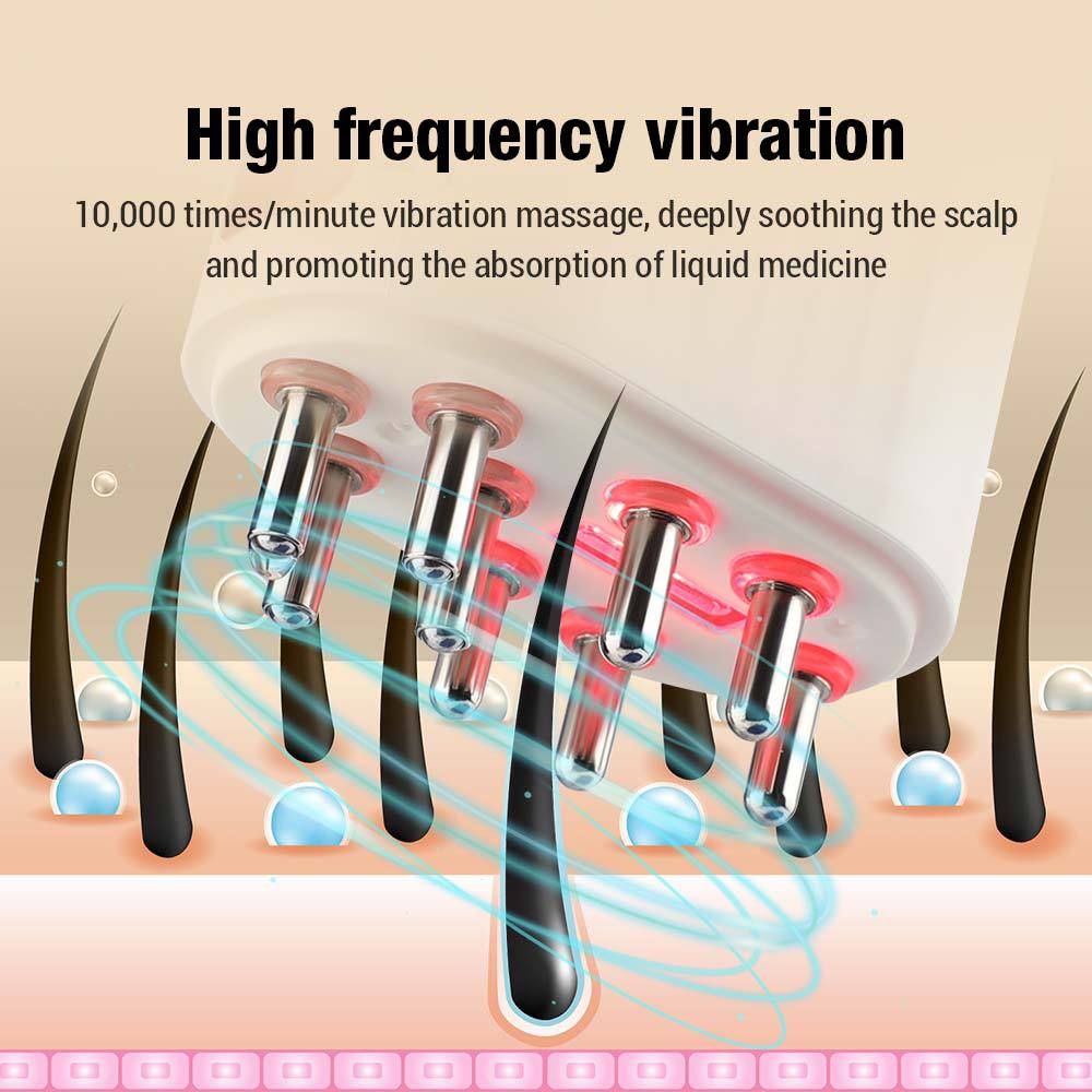 2 in 1 Electric Scalp Massager and Hair Oil Applicator, Hair Massager Scalp Applicator Brush for Hair Treatment Growth Medicine — image 3