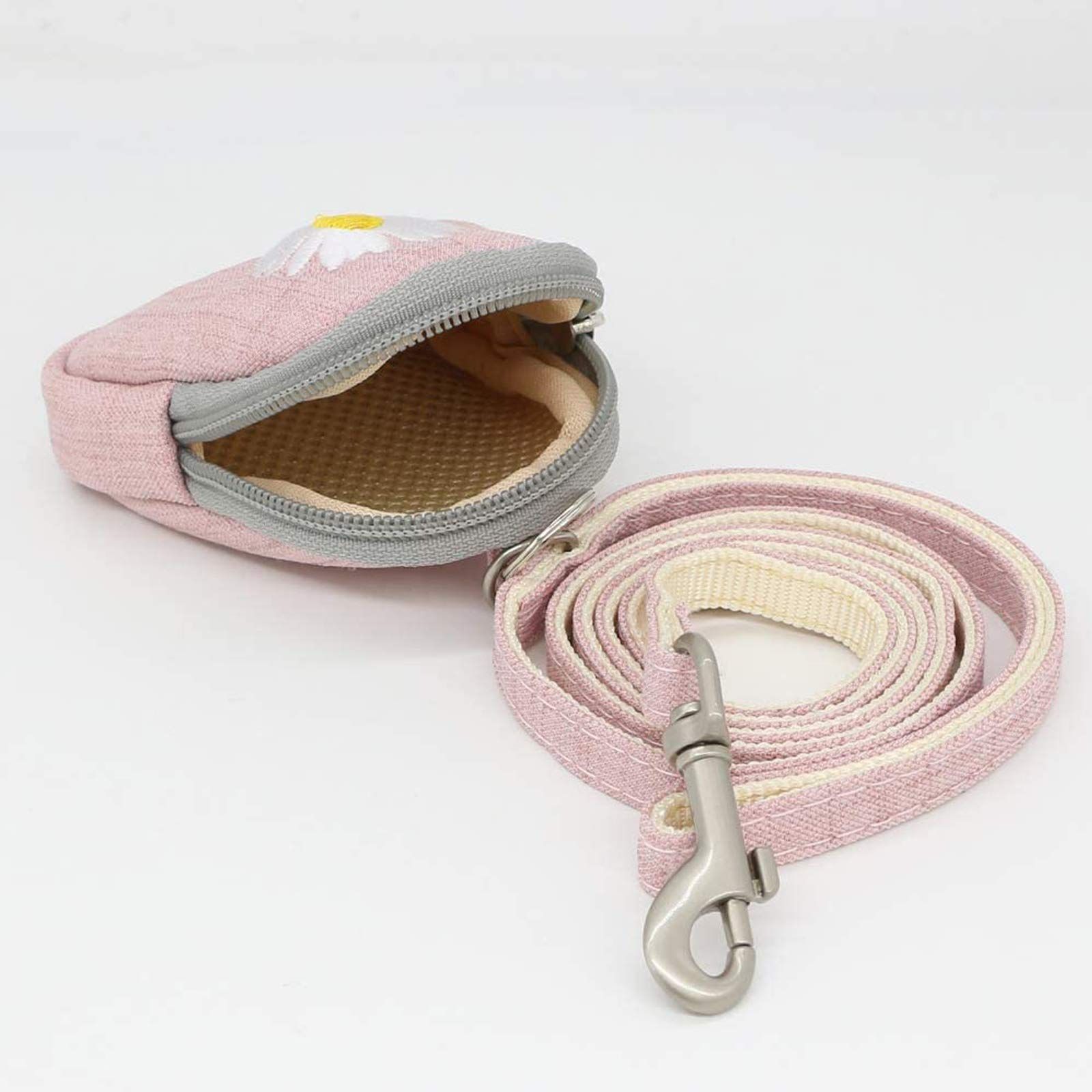 Cute Small Dog Harness and Leash Set with Bags No Pull Daisy Dog Vest Harness Soft Breathable Mesh Puppy Dog Harness (Pink, Small) — image 4