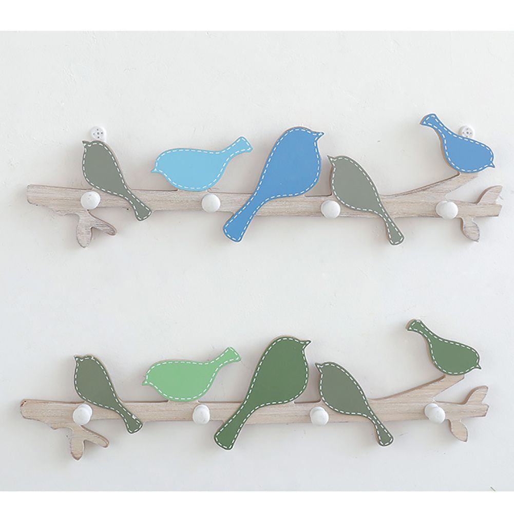 Wooden Wall Mounted Bird Hooks Wall Decoration Wall Hanging Clothes Hook โ image 6
