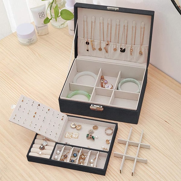 Jewelry Box Jewelry PU Leather Storage Box (Black) — image 3