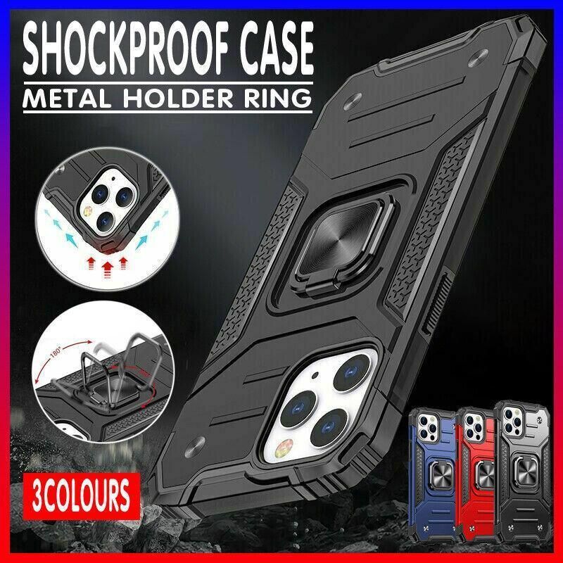 Shockproof Ring Case For iPhone 14 Plus Blue/Black/Red - Blue — image 2