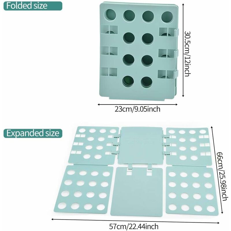 Folding Board, Foldable Organizer With Flip For Adults Clothes Folder Clothing Folder Shirt T-Shirt Green — image 3