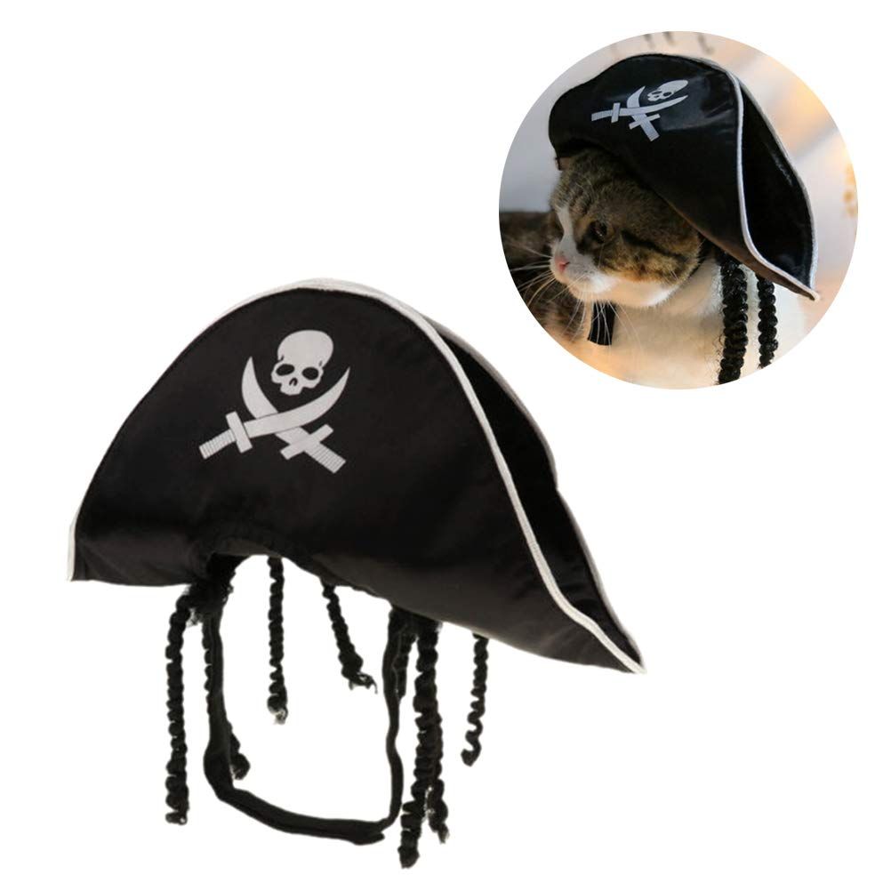 Skull Hat Delicate Pirate Design Hat Pet Halloween Hat Pet Dog Hat Decoration Costume for Halloween Party โ image 3