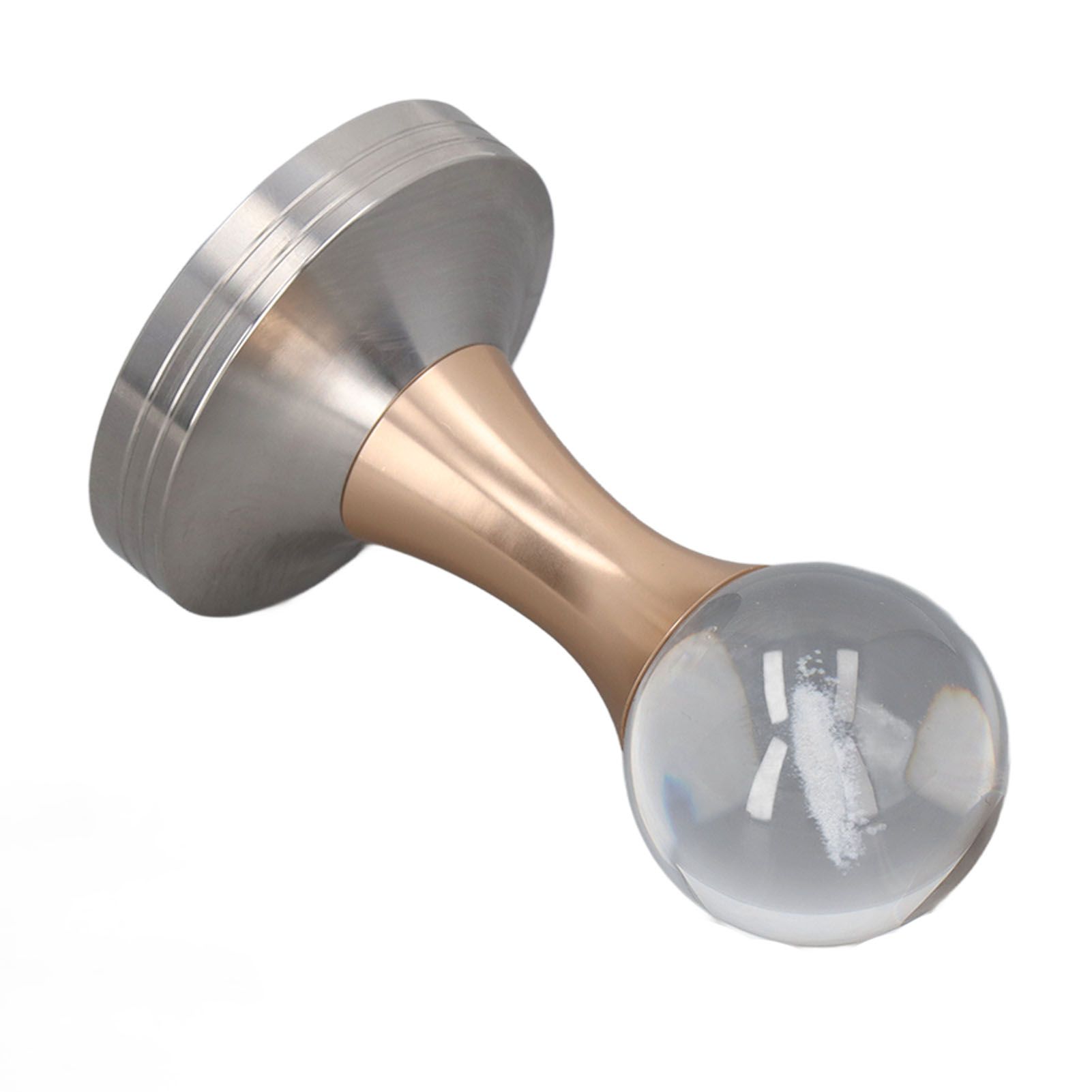 Coffee Tamper Food Grade Stainless Steel Crystal Ball Coffee Powder Hammer for Kitchen Shop Gold Pillar 58mm/2.3in โ image 6
