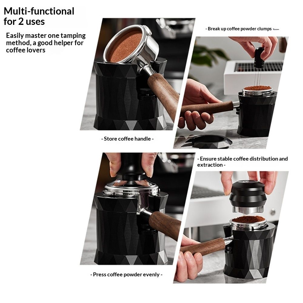Coffee Holder | Aluminum Alloy Espresso Tamper Stand | Stand Base | Fits Most 51/53/54/58mm Espresso | Espresso Machine Accessories — image 3