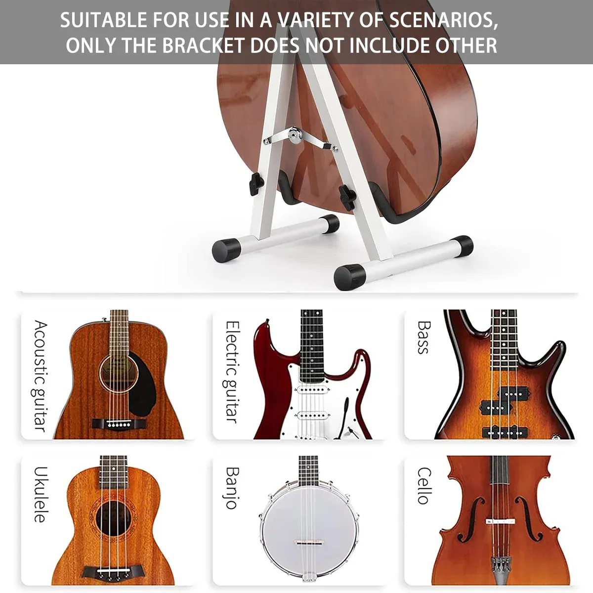 A Type Folding Guitar Stand Portable Holder for Acoustic Electric Bass โ image 4