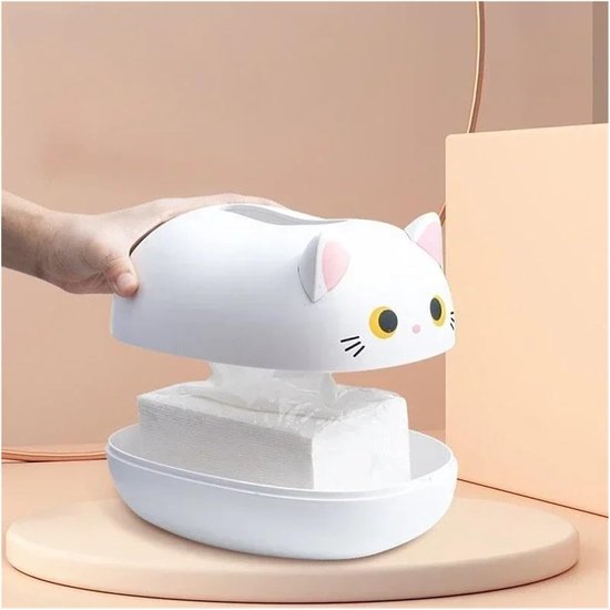 Tissue Box - Tissue Box Organizer with Cat Print - Napkin Holder for the Living Room - Tissue Box for the Kitchen - Toilet Paper Holder for the Bathroom — image 4