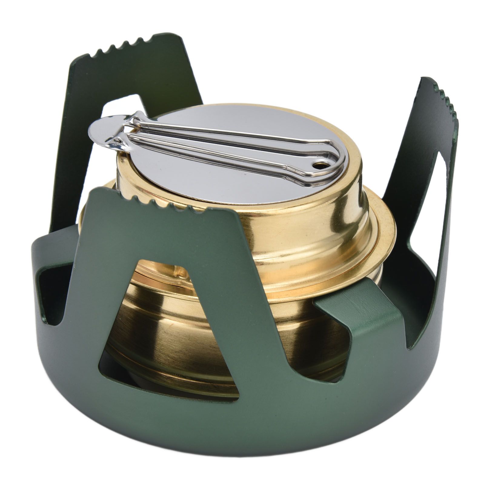 Camping Stove Windproof Vaporizable Portable Liquid Spirit Stove with Stand for Outdoor CampingGreen — image 6