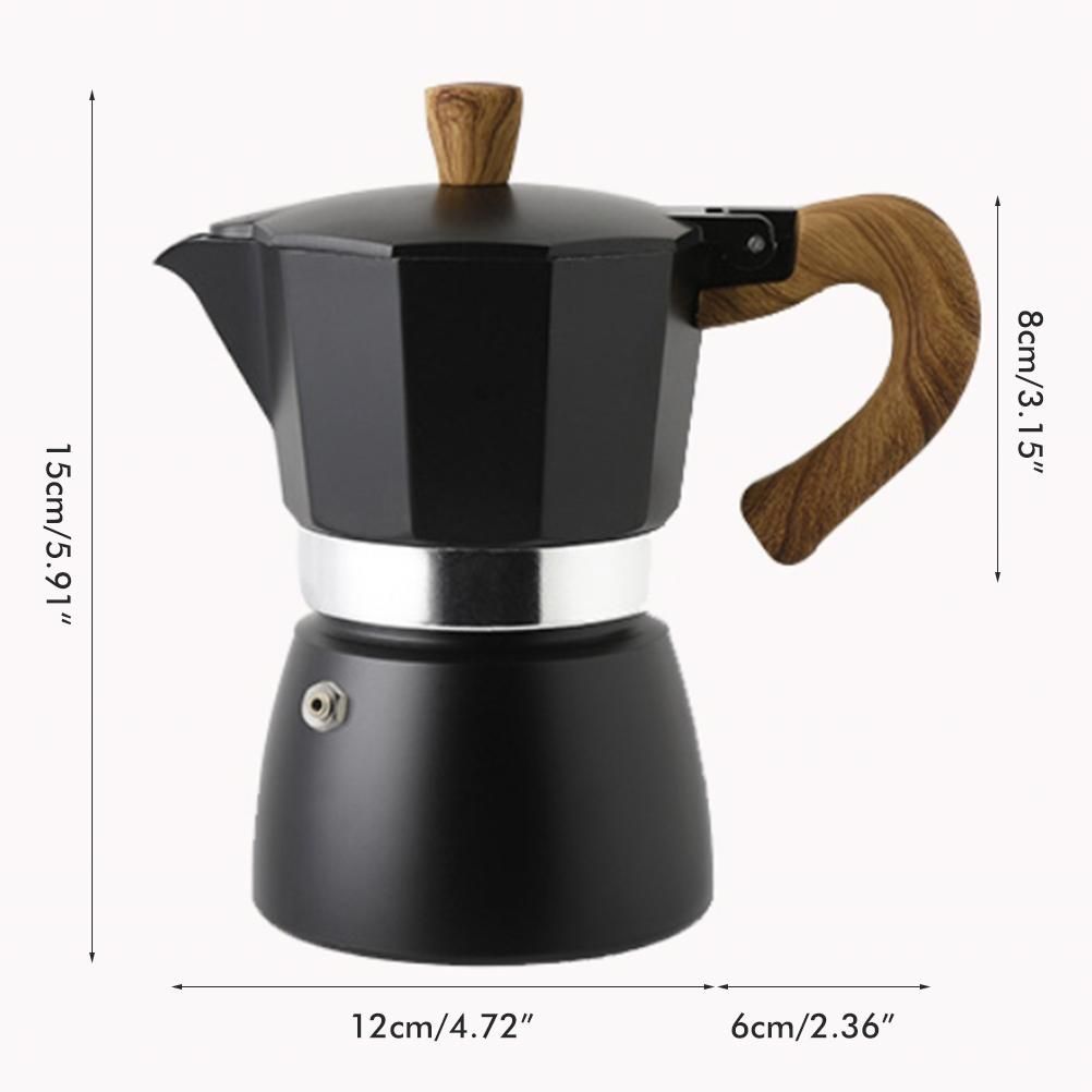 150ML/300ML Portable Aluminum Italian Style Espresso Maker Moka Pot Coffee Maker Household Mocha Cold Extract Pot for Making Cappuccino Latte โ image 3