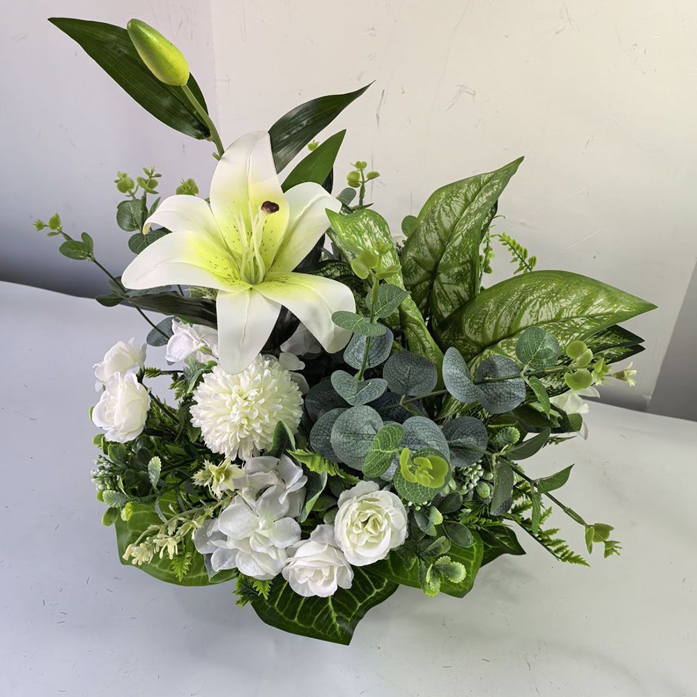 Artificial Flower Arrangement Fake Lilies And Roses Home Decor Accents Garden - Multi-color - Size 17 — image 6