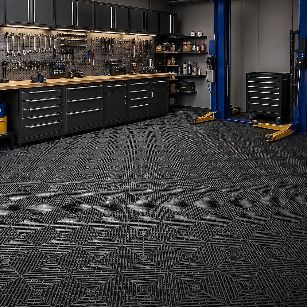 Vented Garage Floor Tiles | Snow Water Drainage | 30x30cm โ image 2